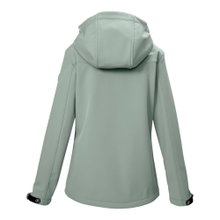 Killtec Softshell Jacket KOS 483 (with hood, windproof, water-repellent) natural green girls